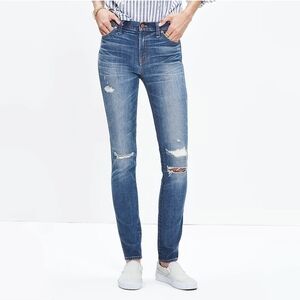 New Madewell 9" High Riser Skinny Skinny the‎ Rip and Repair Edition Size 25